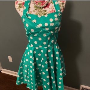 Modcloth Traveling Cupcake Dress in Green